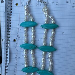 Blue and White Necklace with Elegant Design